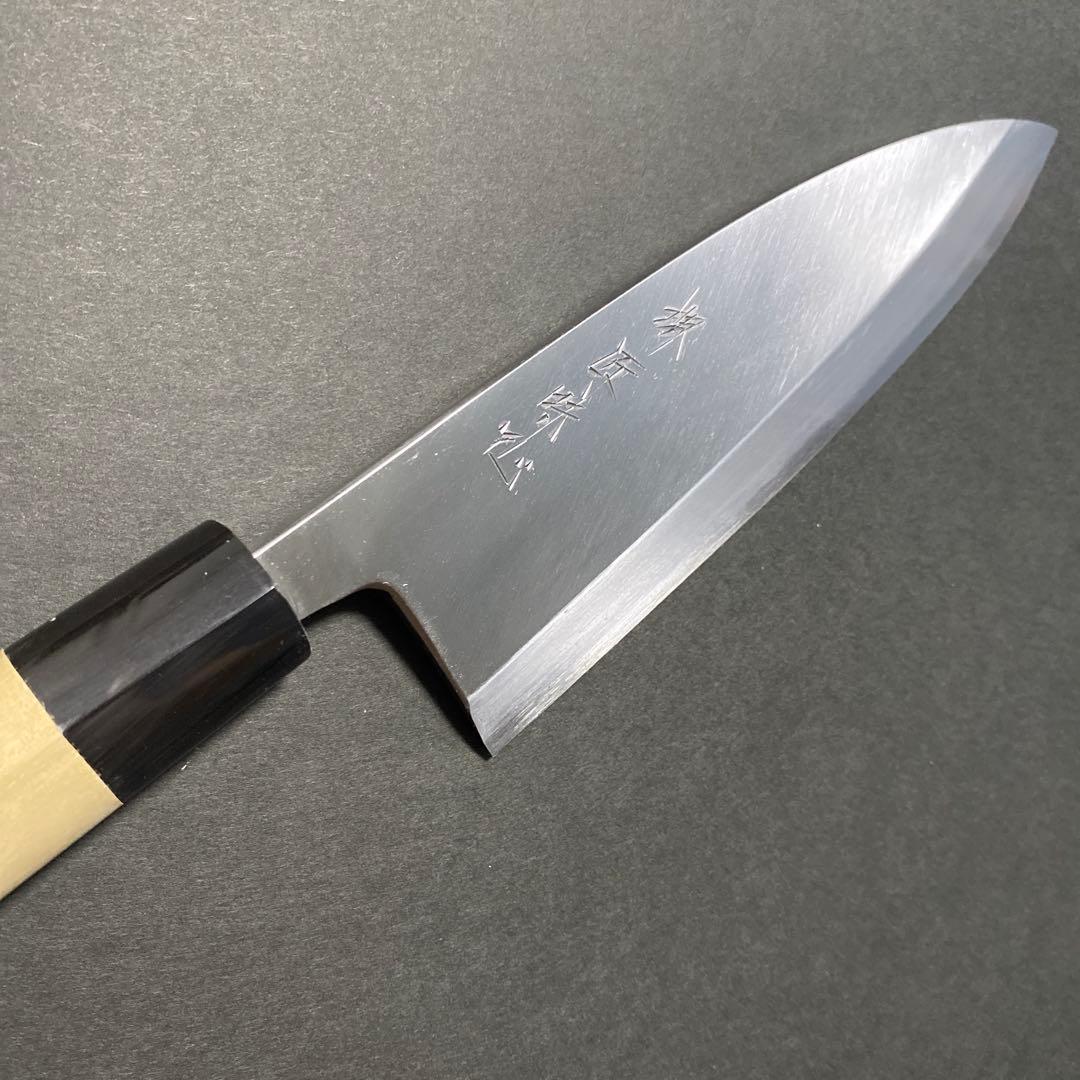 堺匠味正 本霞白出刃６寸(180mm)水牛柄