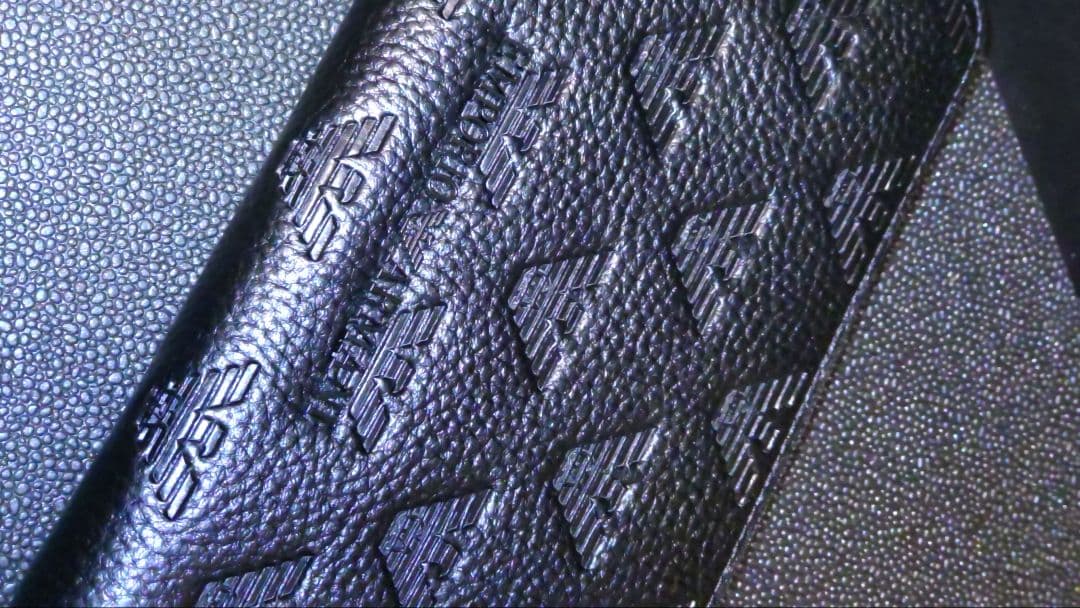 ARMANI アルマーニ 長財布 レザーウォレット 黒 [並行輸入品]