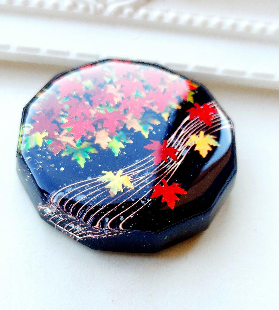 【1631】レジン　紅葉　ヘアゴム　ポニーフック　ブロ―チ　ハンドメイド