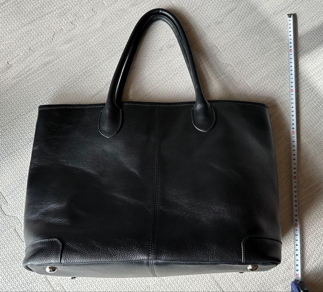 beams ブラック大容量　肩がけトートバッグ