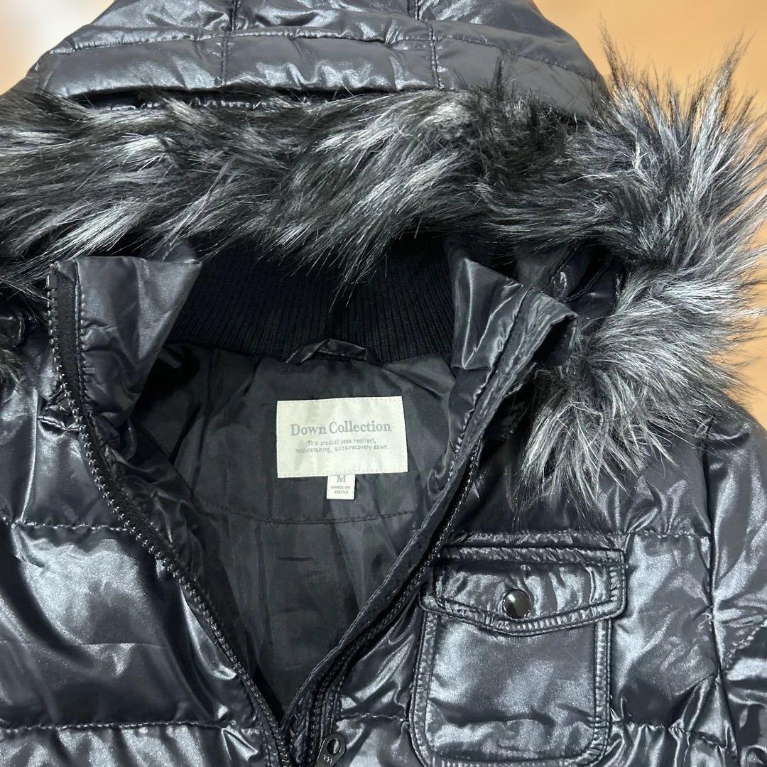 砂糖。！00s 光沢ファーブルゾン 平成 y2k 短丈 OLDUNIQLO