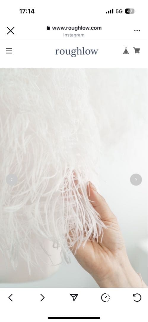 トップス roughlow airy fringe sheer tops(white)