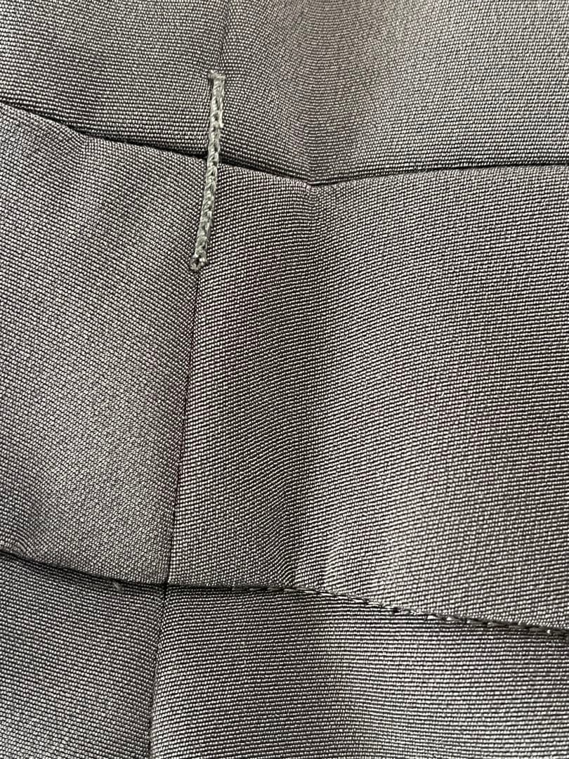 FOXEY ニューヨーク スカート エナメルベルド付き38 グレー