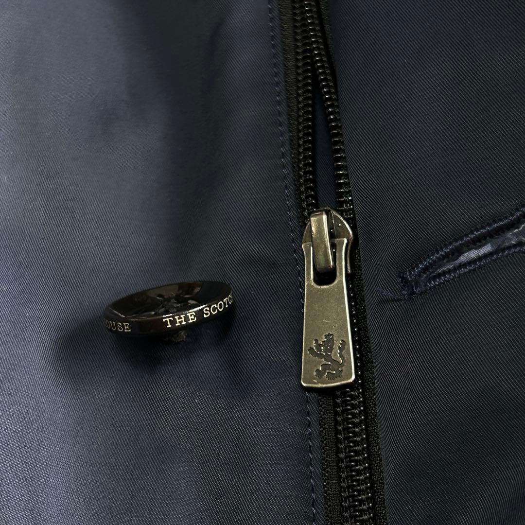 美品 スコッチハウス 長袖ダウンライナー ゴアテックス ステンカラーコートM 紺