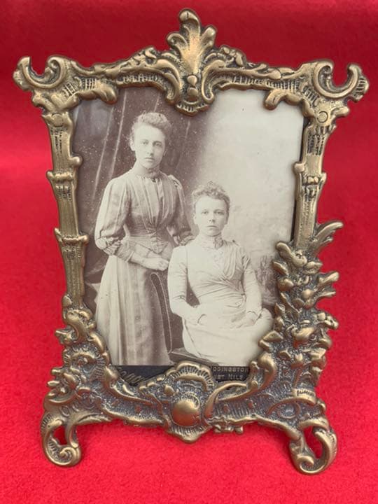 英国アンティーク フォトフレームブラス製(大型) (C)