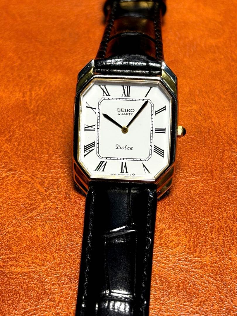 B7 希少 稼動品 SEIKO DOLCE レクタンギュラー80年代