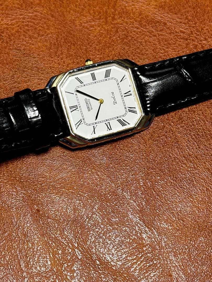 B7 希少 稼動品 SEIKO DOLCE レクタンギュラー80年代