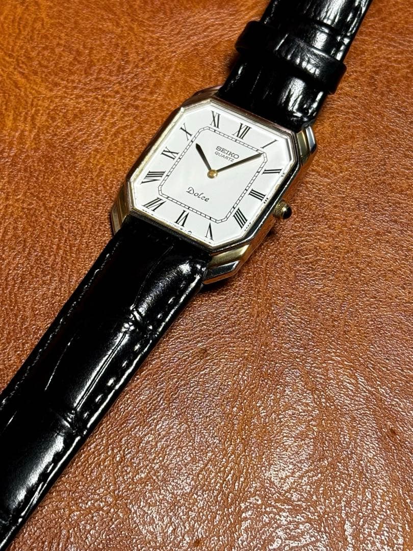 B7 希少 稼動品 SEIKO DOLCE レクタンギュラー80年代