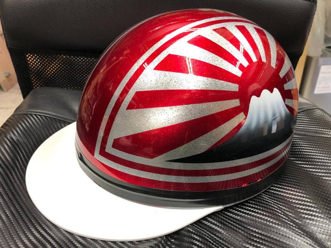 コルク半　カスタム　富士日章　三つボタン　キャンディレッド　高級クリヤ送料無料