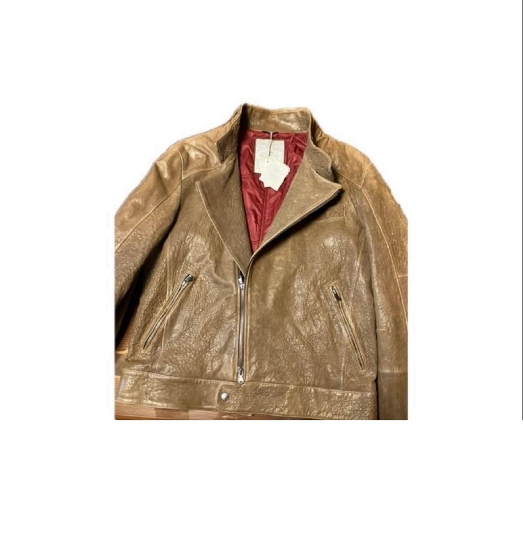 ブルネロクチネリbrunello cucinelli レザーライダースジャケット