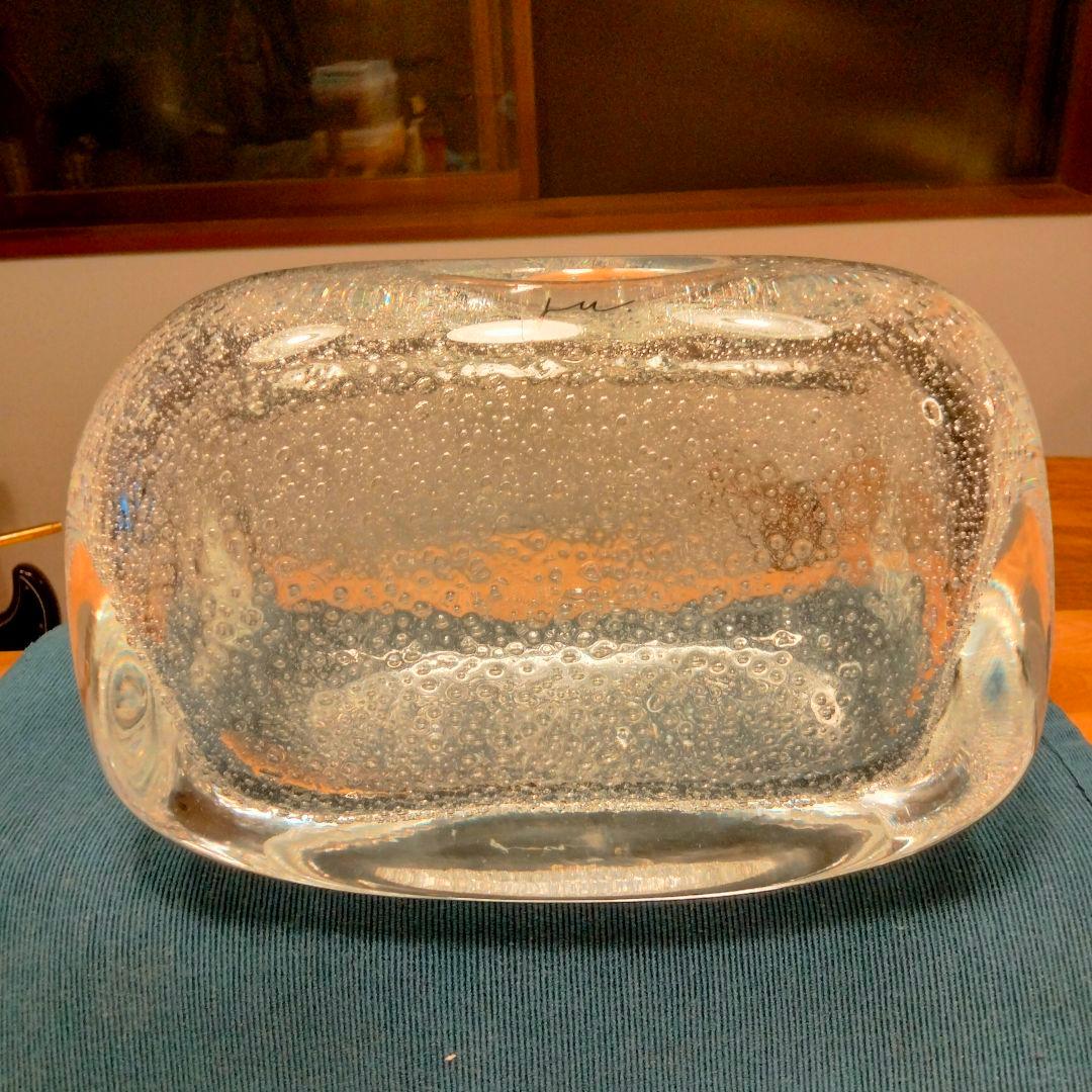 希少　Ju.　honour 吹きガラス　フラワーベース