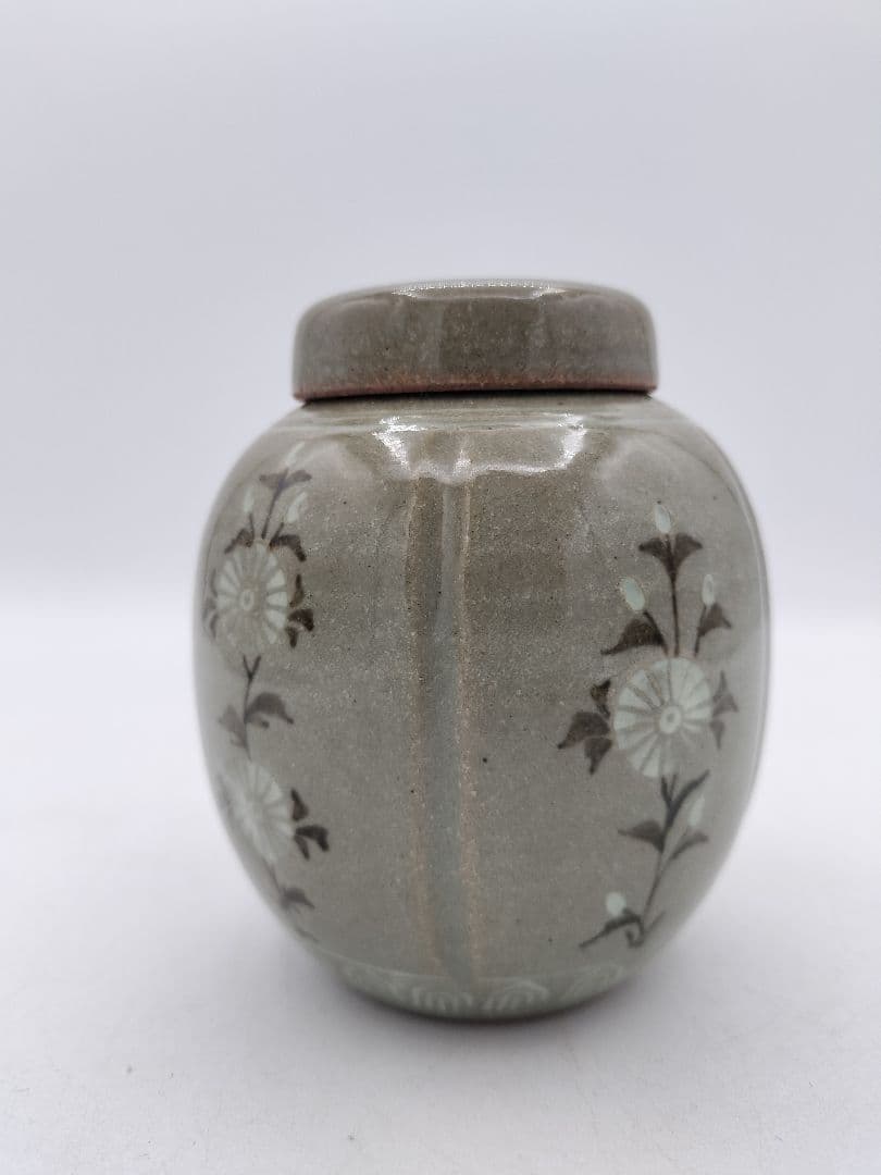 c724 煎茶　茶入 今岡妙見 茶道具 古物