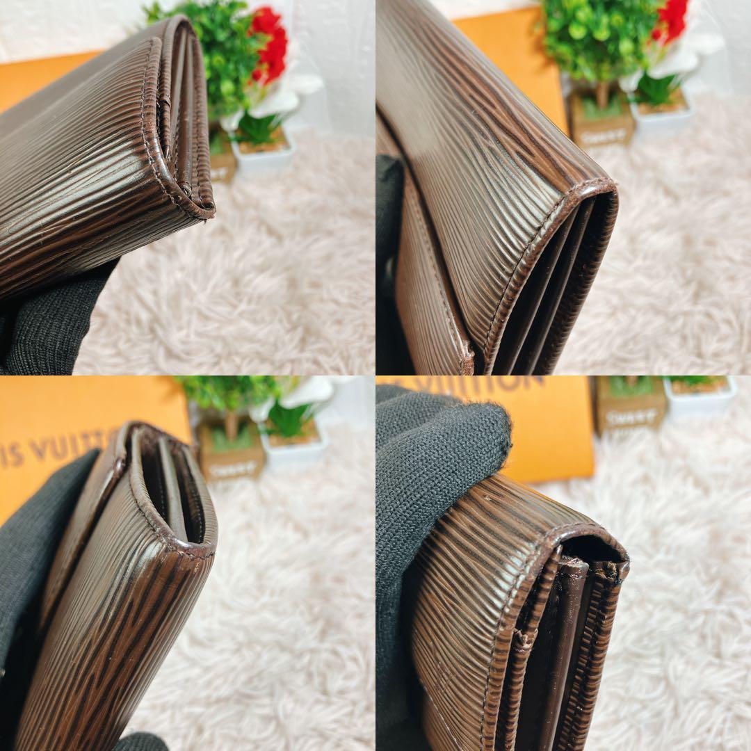 超美品 ルイヴィトン エピ ポルトフォイユ サラ ブラウン クレディ モネ