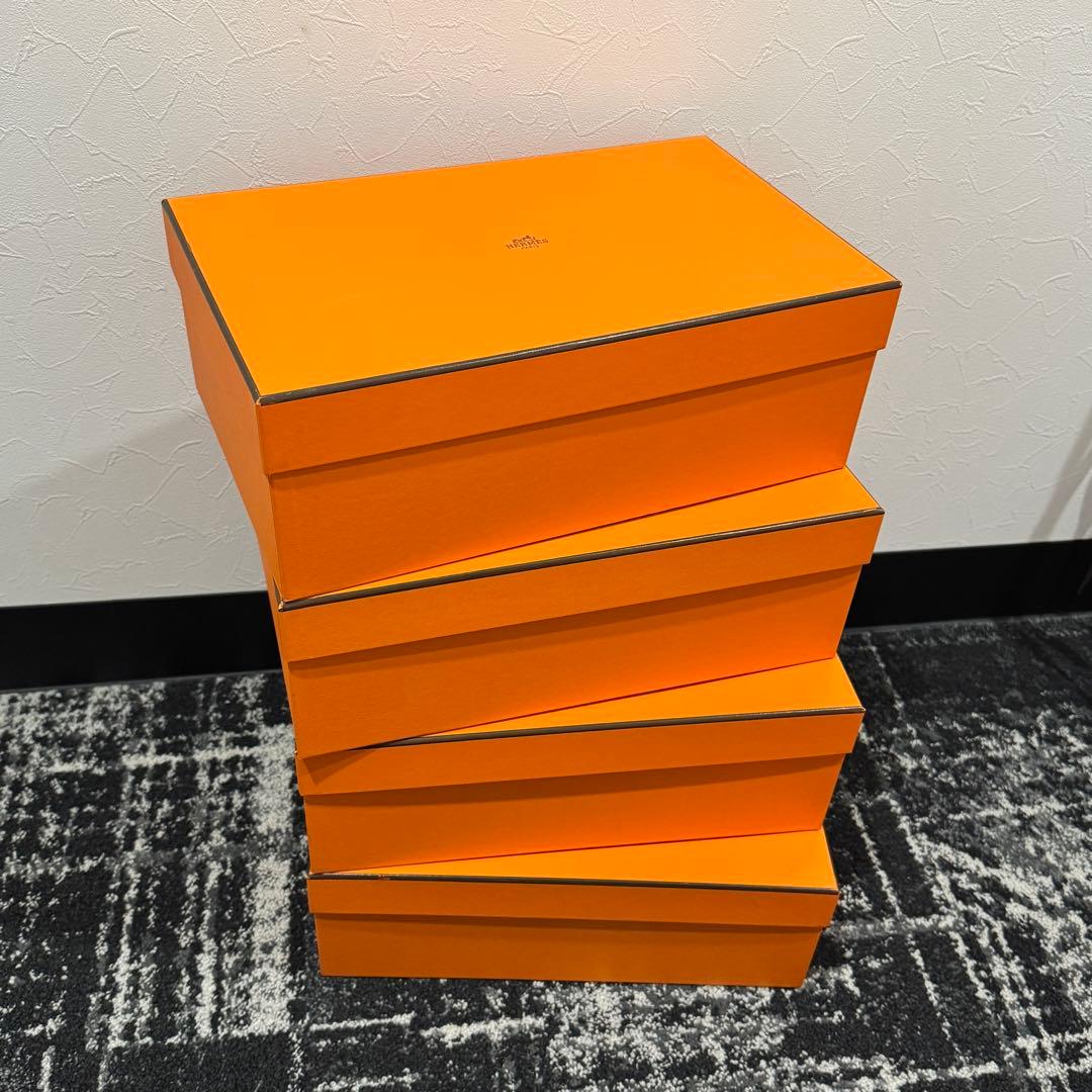 ㉝HERMES　エルメス　オレンジ　空箱　靴箱　9個セット