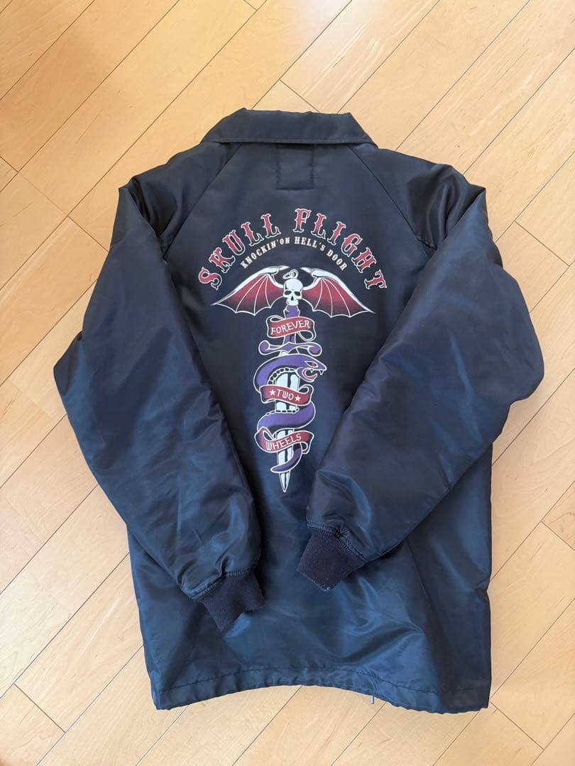 スカルフライト コーチジャケット　ボア付き　サイズL