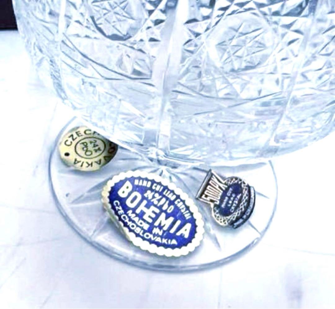 再々値下げ❣️未使用 高級 ボヘミア クリスタル ブランデー グラス6客 三越