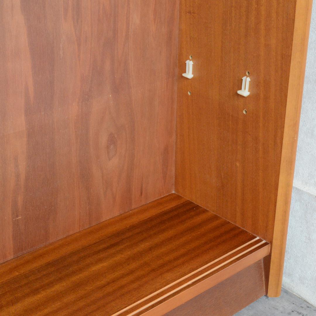 イギリスヴィンテージ チーク ガラスキャビネット ディスプレイ 飾り棚 本棚