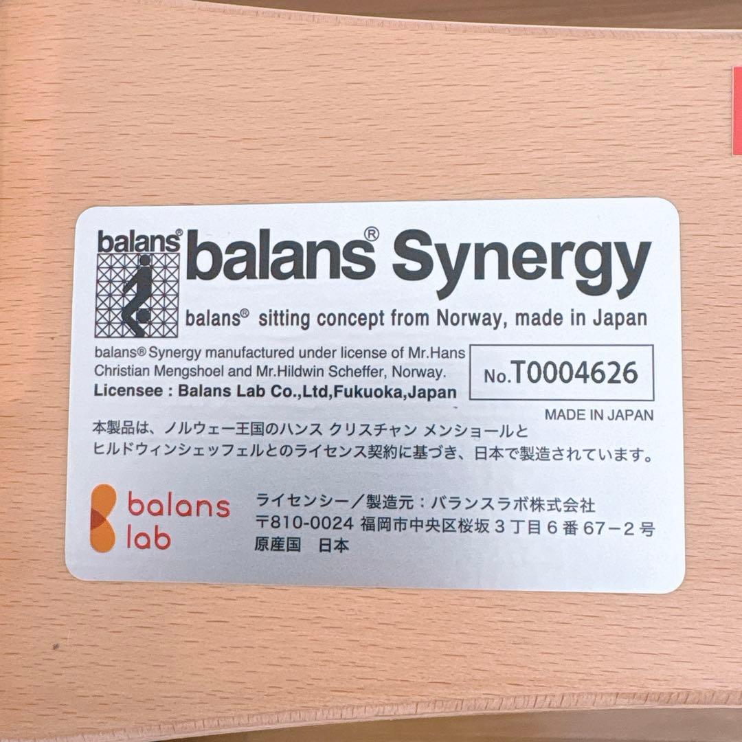 【極美品】balans Synergy バランスシナジー 正規品 姿勢矯正チェア