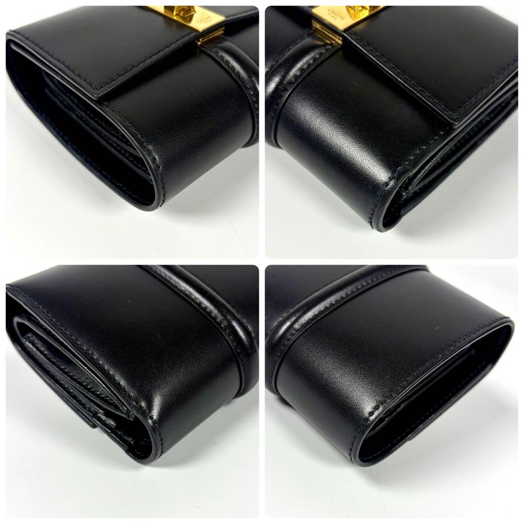 【美品】セリーヌ　三つ折り財布　スモールトリフォールドウォレット　黒