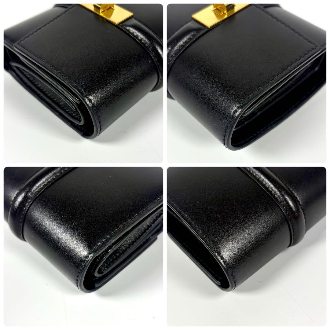 【美品】セリーヌ　三つ折り財布　スモールトリフォールドウォレット　黒