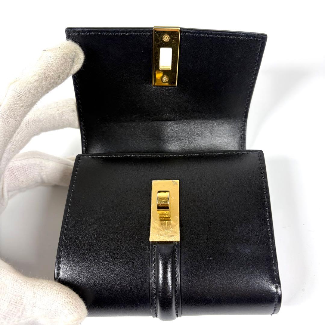 【美品】セリーヌ　三つ折り財布　スモールトリフォールドウォレット　黒