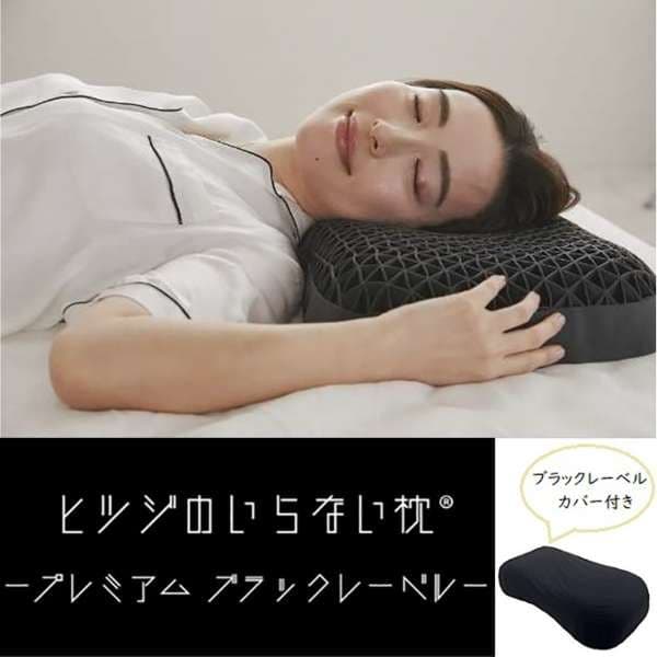 ヒツジのいらない枕 -プレミアムブラックレーベル- 【枕カバー付き】