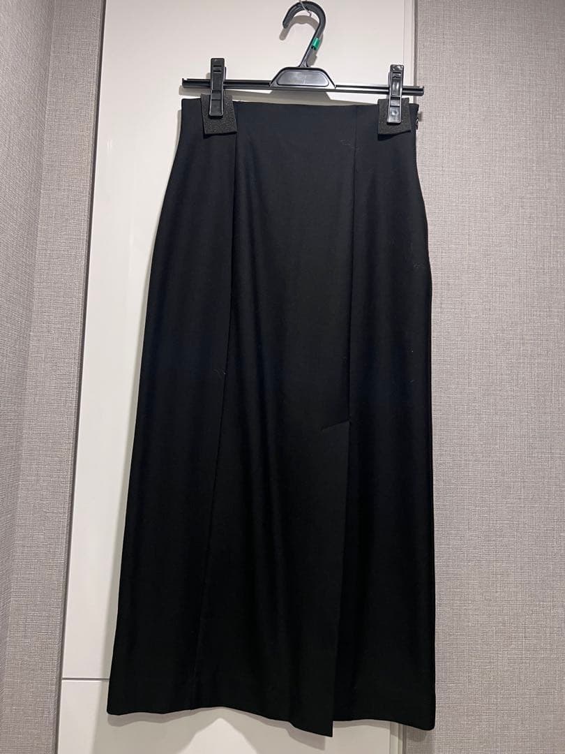 レイヤード2Wayデザインスカート （BLACK）