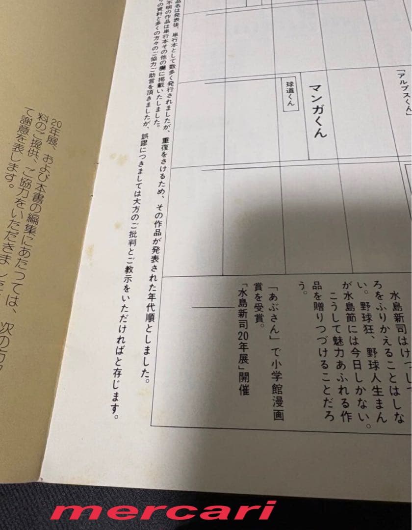 1000部限定 水島新司 20年展 記念図録 パート2 印刷サイン 1978年