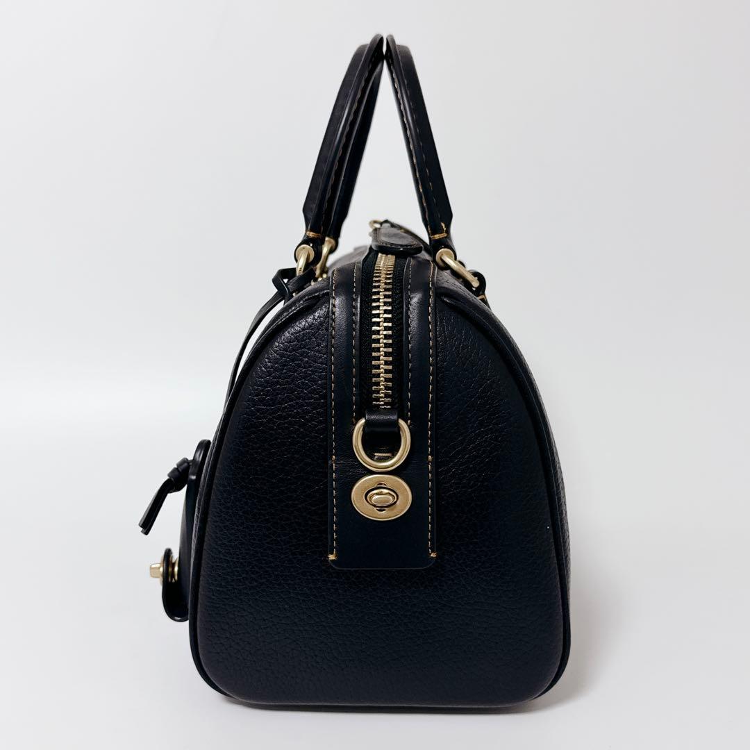 【近年モデル】COACH ルビーサッチェル　2wayバッグ　ブラック　レザー