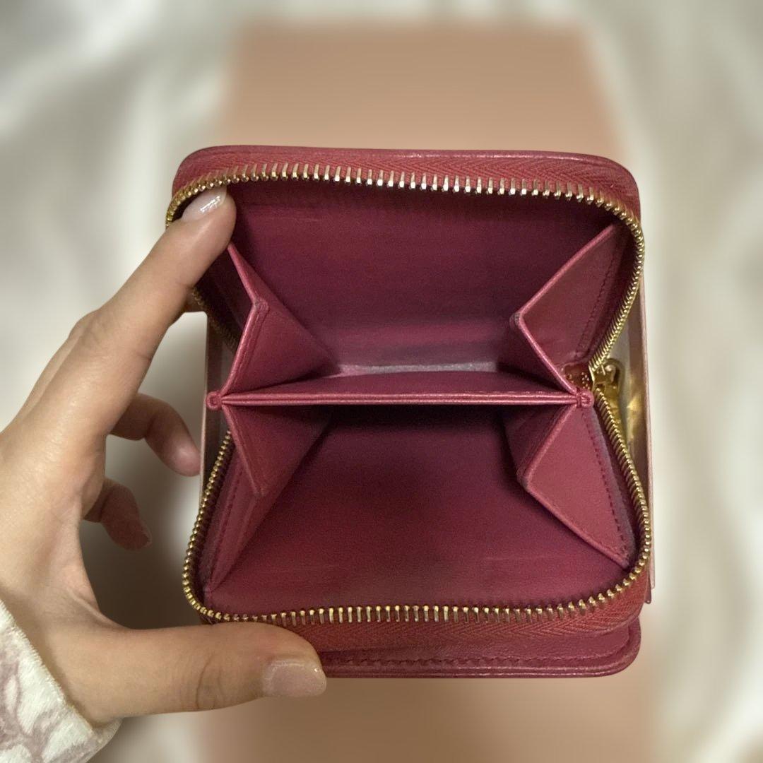 Miu Miu ミュウミュウ マテラッセレザー 二つ折り財布 ピンク