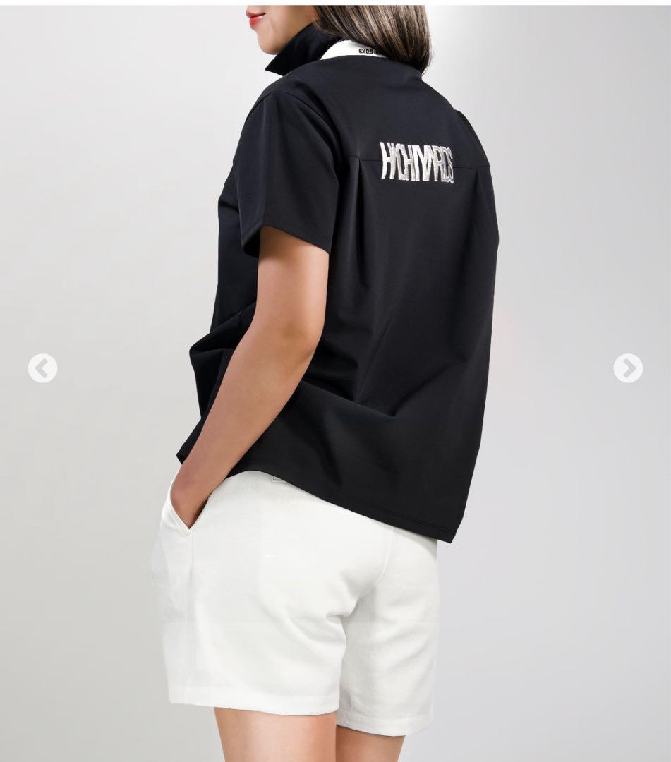 ハチヤーズ　ポロシャツ　レディースＬ　ブラック新品