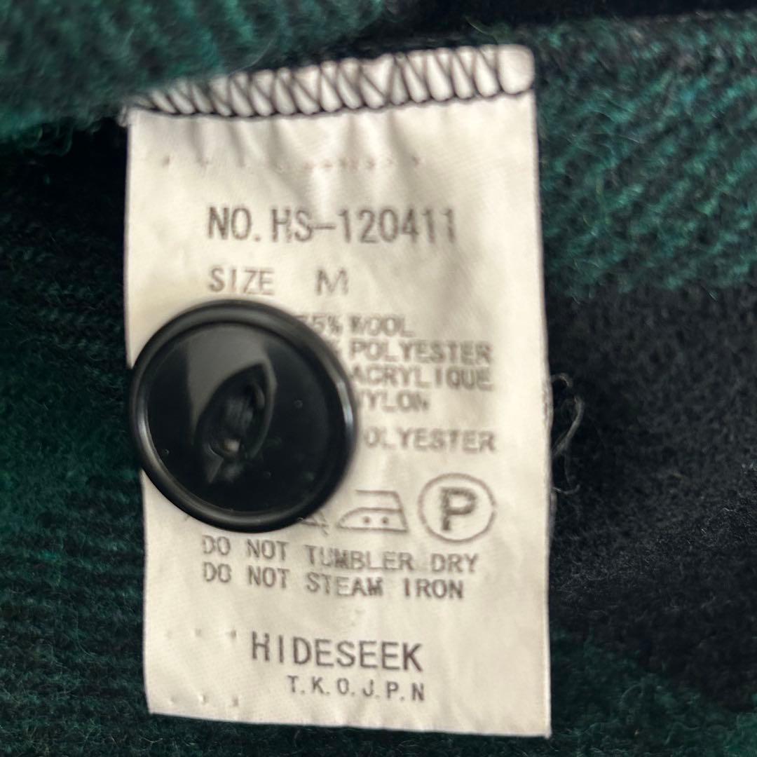 HIDE AND SEEK CHECK CPO JACKET ウール シャツ M