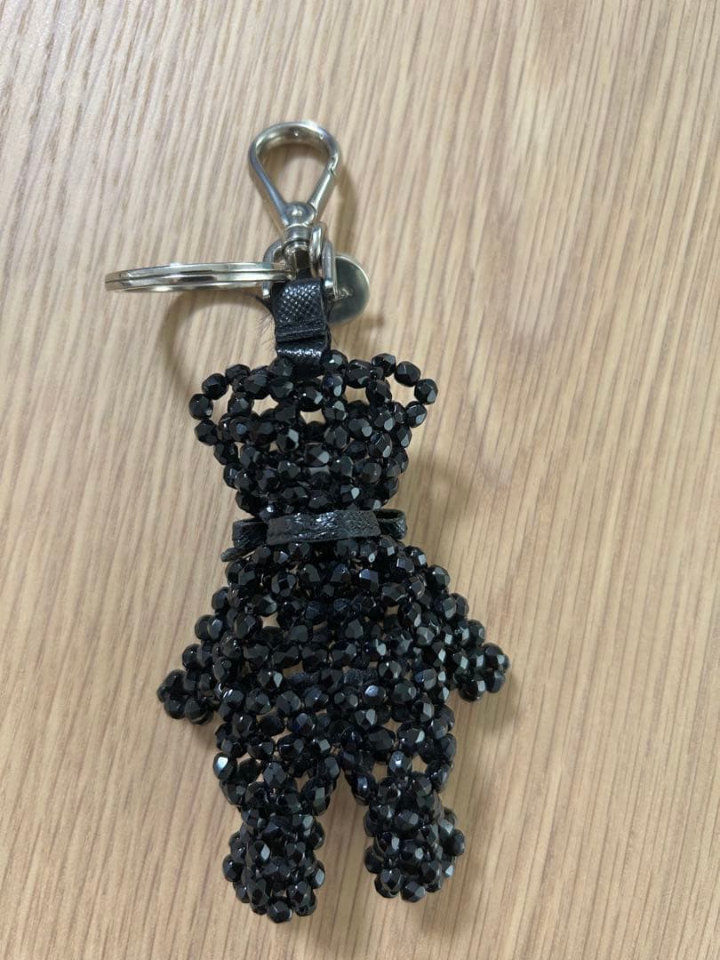 ⭐︎ヴィンテージプラダ⭐︎ビーズ熊のチャームキーホルダー