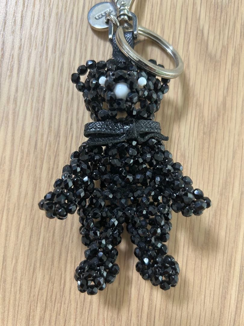 ⭐︎ヴィンテージプラダ⭐︎ビーズ熊のチャームキーホルダー