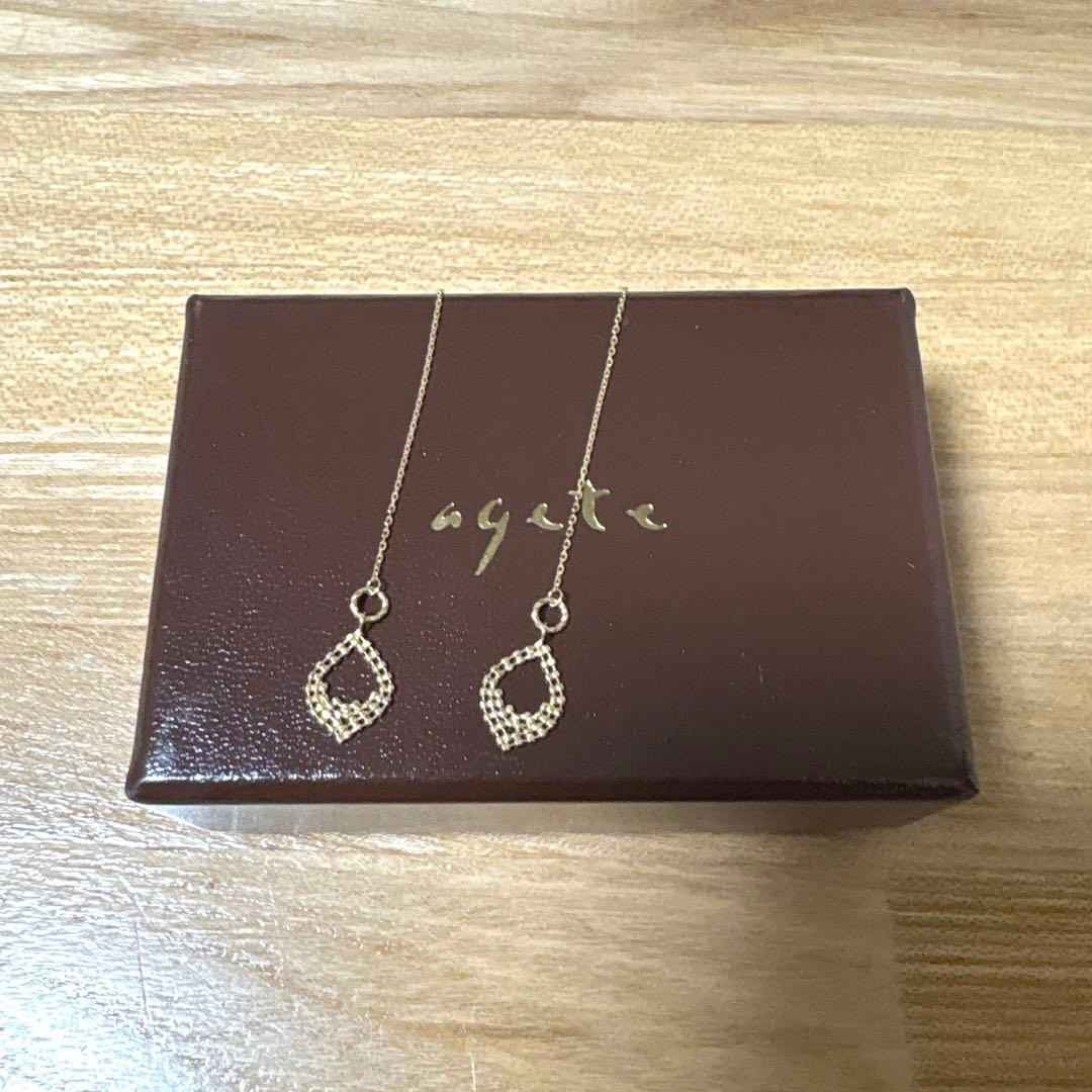 アガット K10 アメリカンピアス チャーム✨