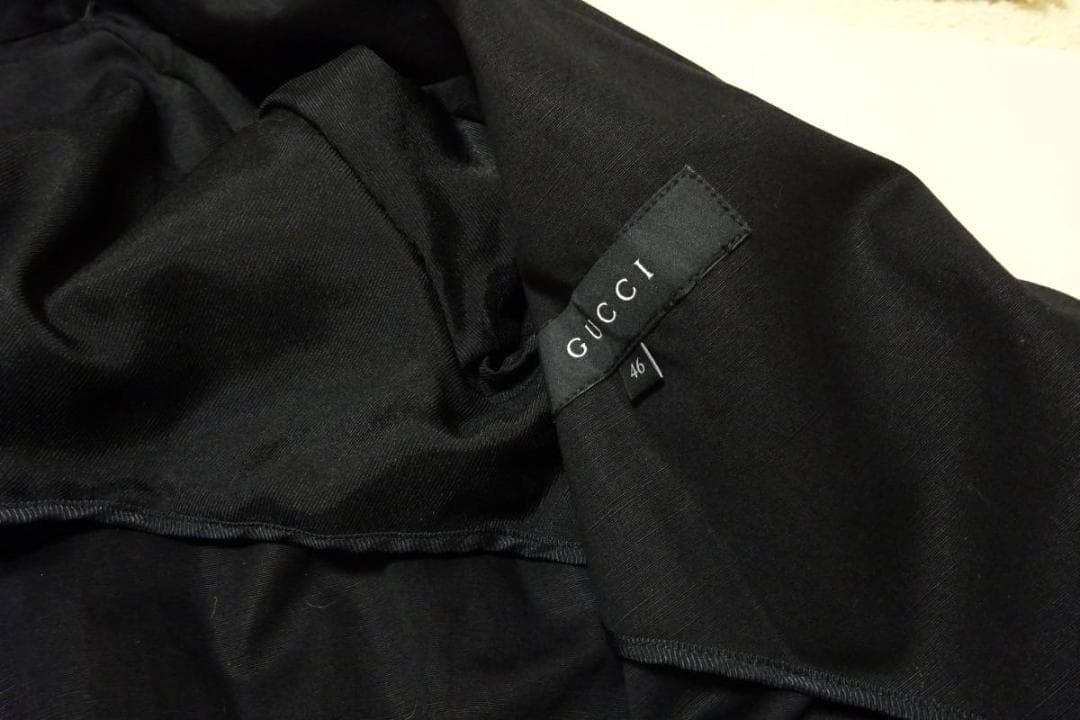 未使用 GUCCI グッチ トレンチ? コート 黒/ブラック 46 丈95㎝　a