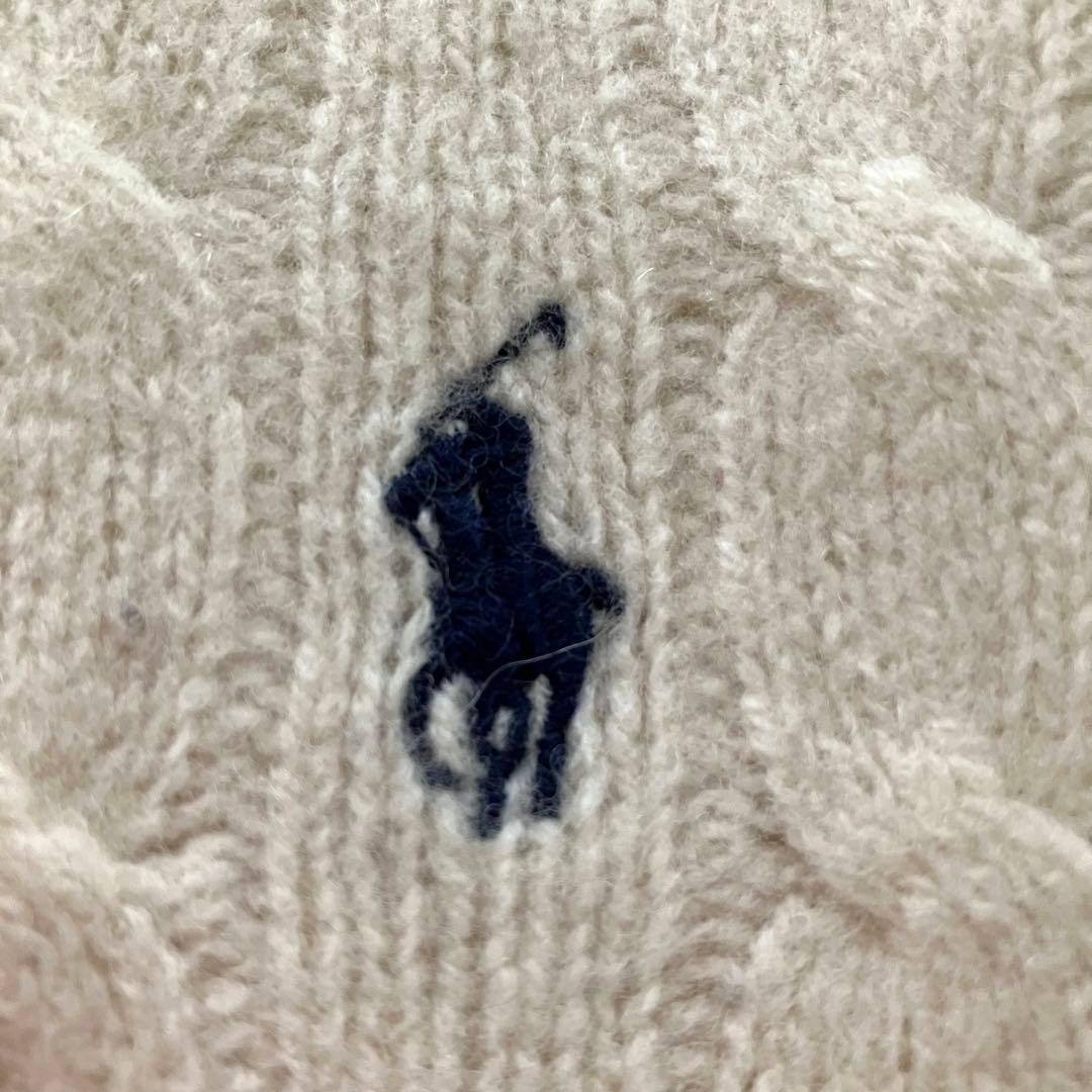 極美品　Polo Ralph Lauren ケーブルニット アイボリー　L