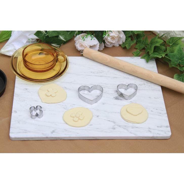 100%天然大理石パンピザそば　お菓子作り台こね台のし台ビアンコカララ　Mサイズ