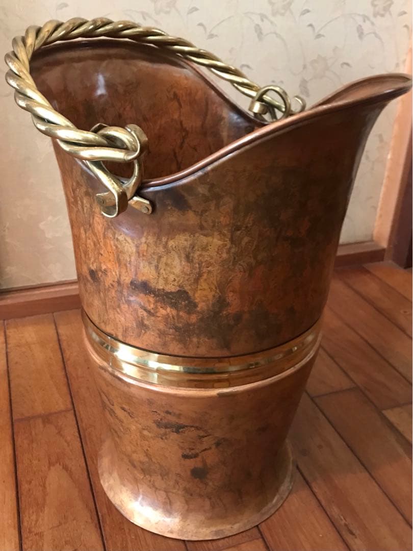 新品未使用　Demainドマン 真鍮製 ブロンズ インテリア 傘立て 花入れ