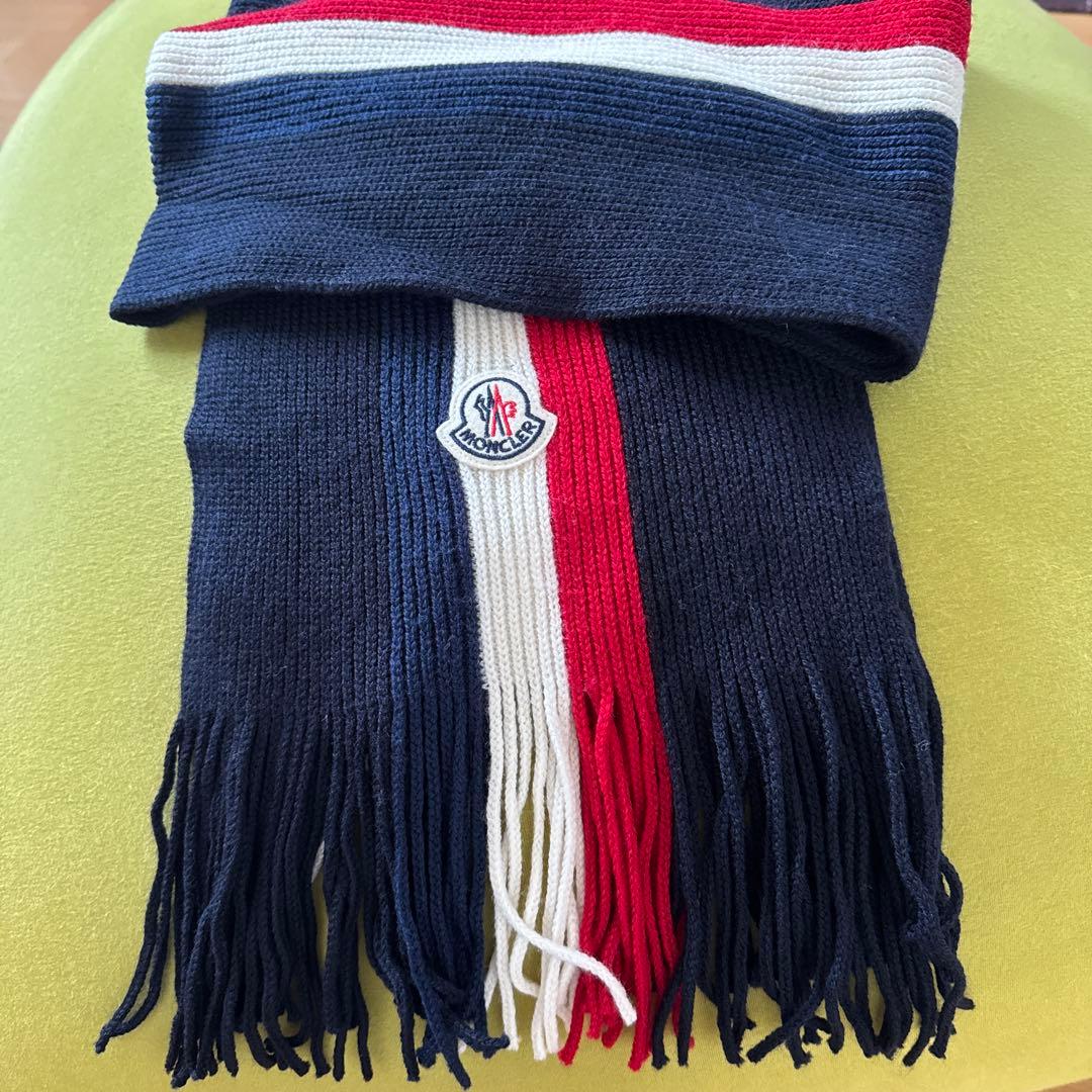 MONCLER ストライプ ニットマフラー