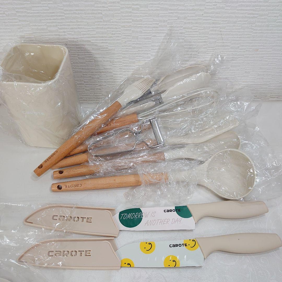 未使用◆カローテ フライパン鍋12点セット＋キッチンツールセット＋包丁