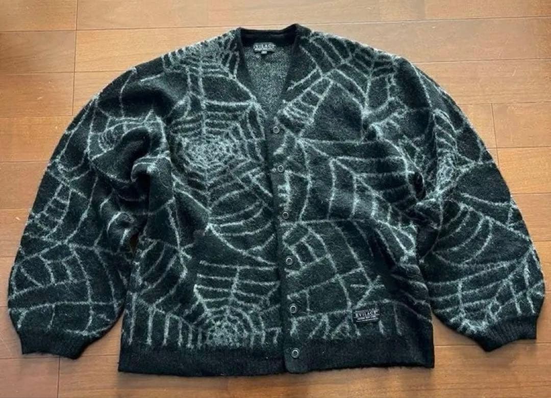 EVILACT SPIDER KNIT CARDIGAN イーブルアクト　xl