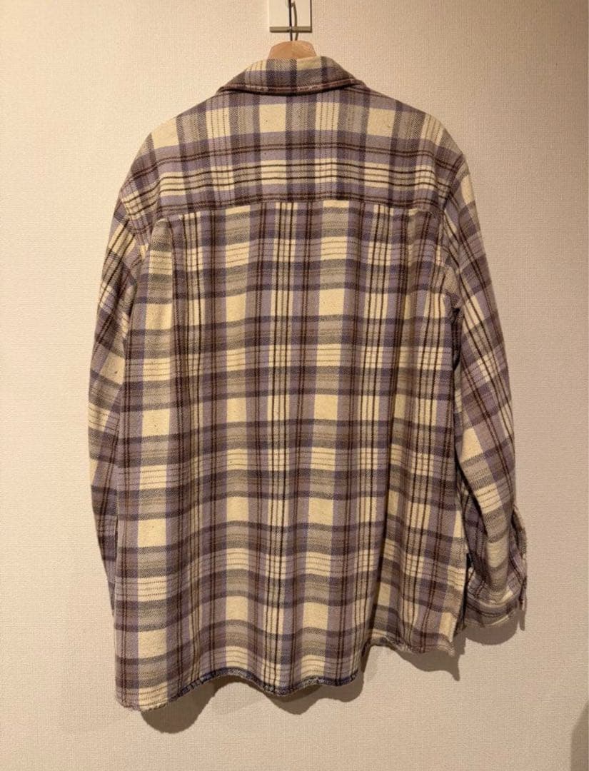 トップス ANCELLM NEL CHECK OVER WORK SHIRT