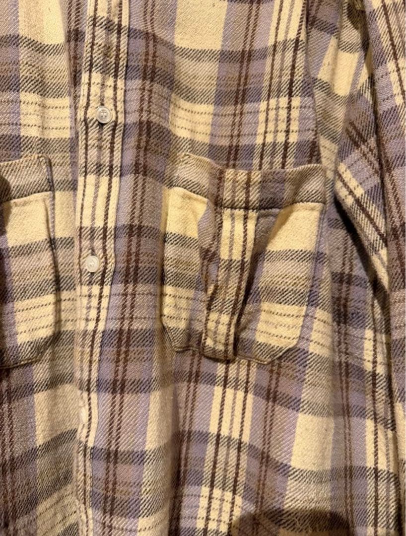 トップス ANCELLM NEL CHECK OVER WORK SHIRT