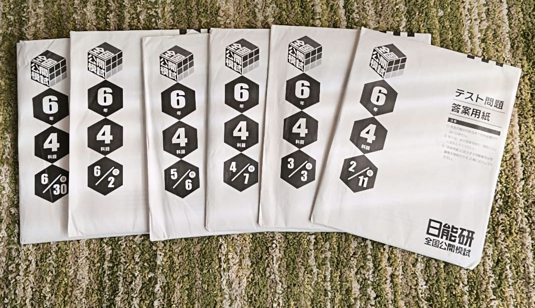 日能研6年　新小６　全国公開模試　2024年　前期分　6回