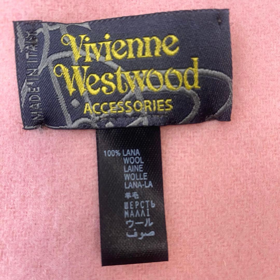 未使用レベル✨Vivienne Westwood あったかウールマフラー　ピンク