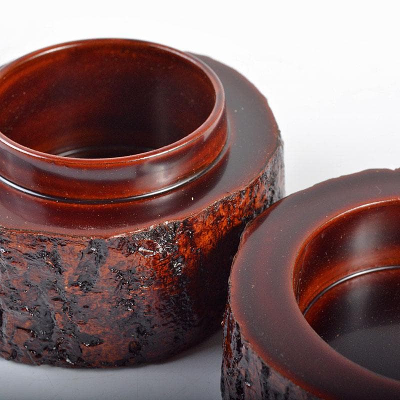 茶道具　加賀蒔絵師　川上峰春作　柿蒔絵　香合　共箱　M　R4370