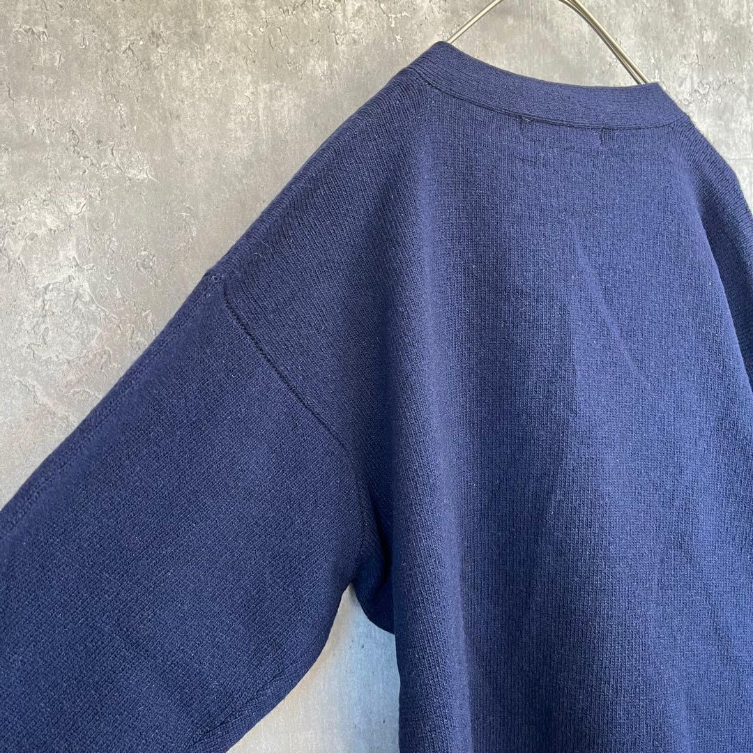 【人気カラー】ポロ ラルフローレン ウール ニット カーディガン 古着 制服