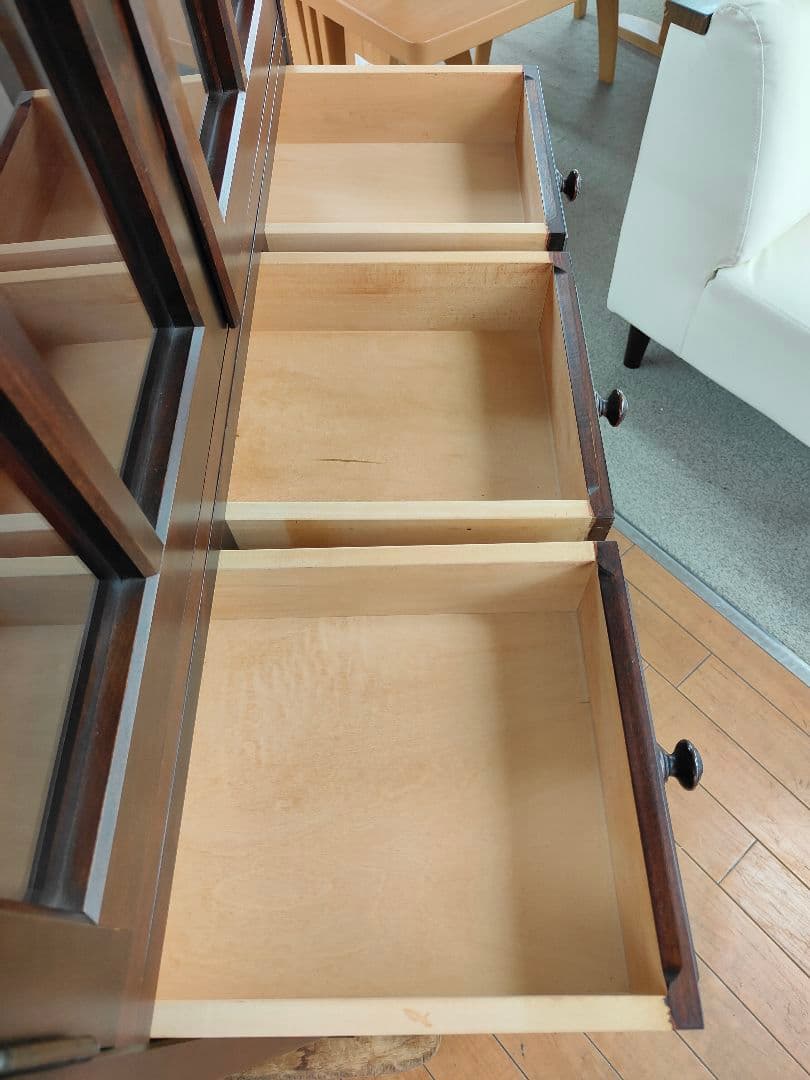 北海道民芸家具 食器棚 カップボード 飾り棚 キャビネット