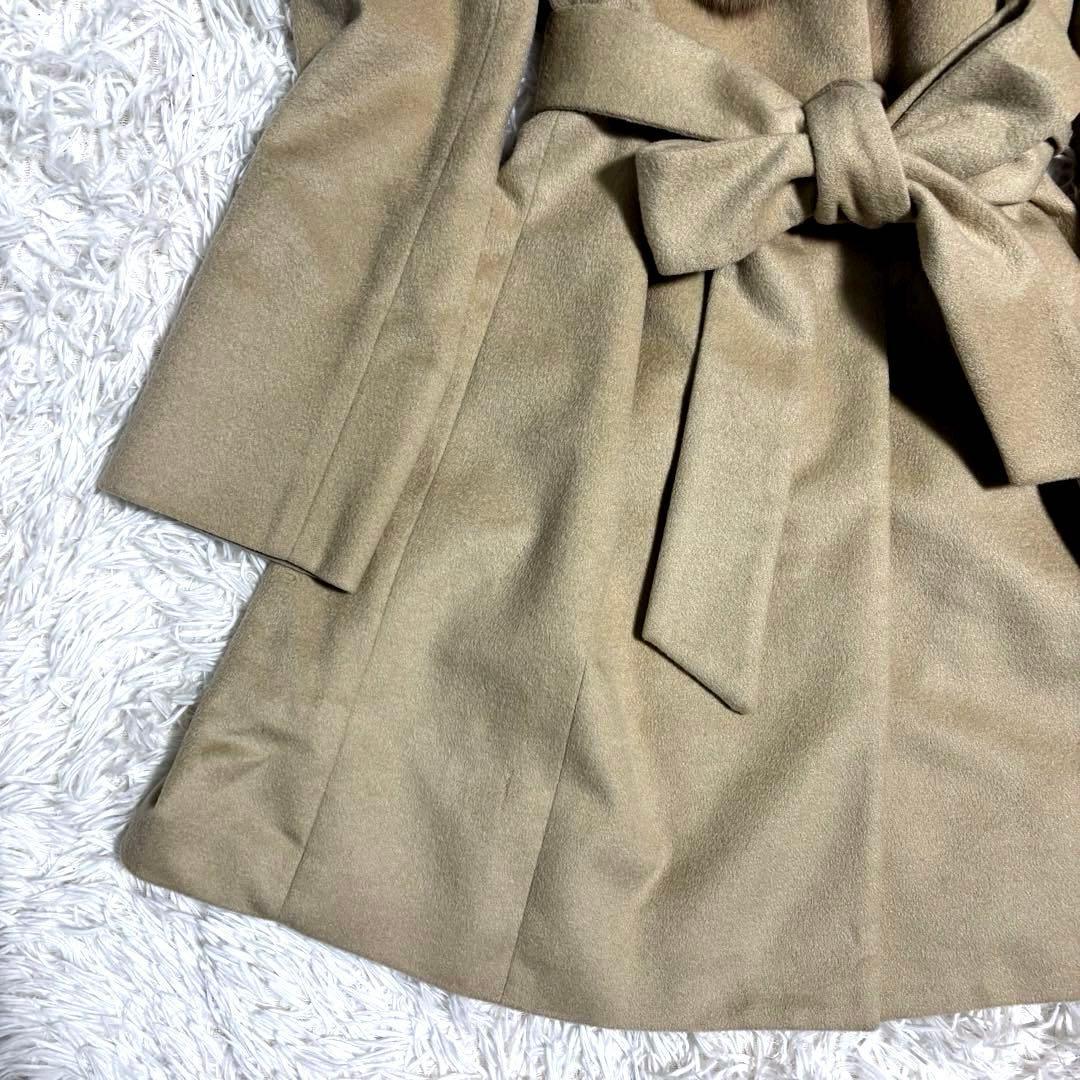 極美品/カシミヤ100％✨ルスーク チェスターコート フォックスファー 2way